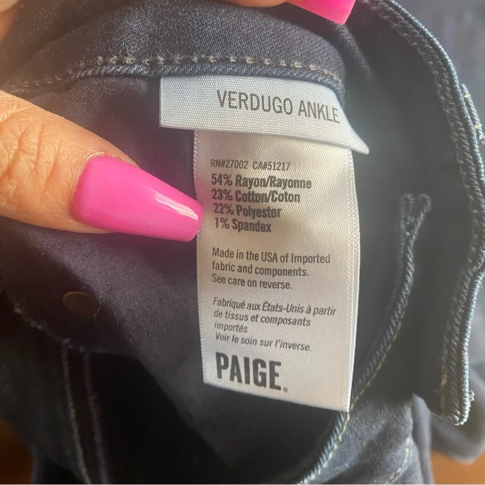 Paige Verdugo Ankle jeans EUC